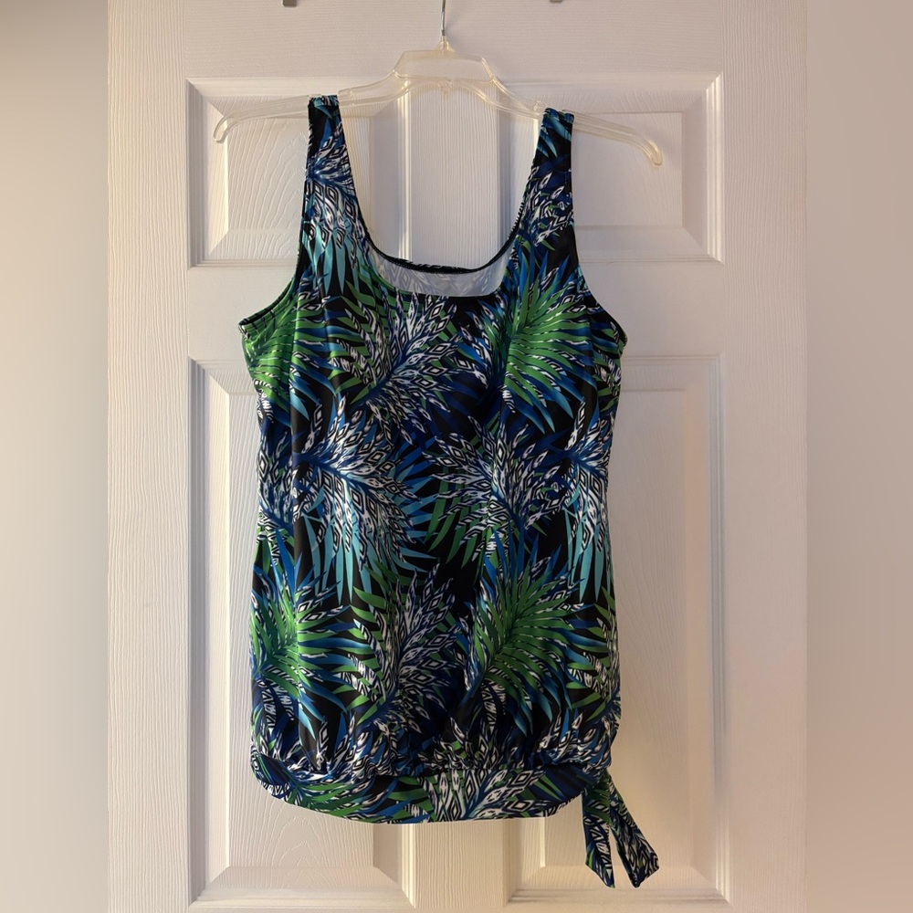 Tropical Print Women's Swim Top